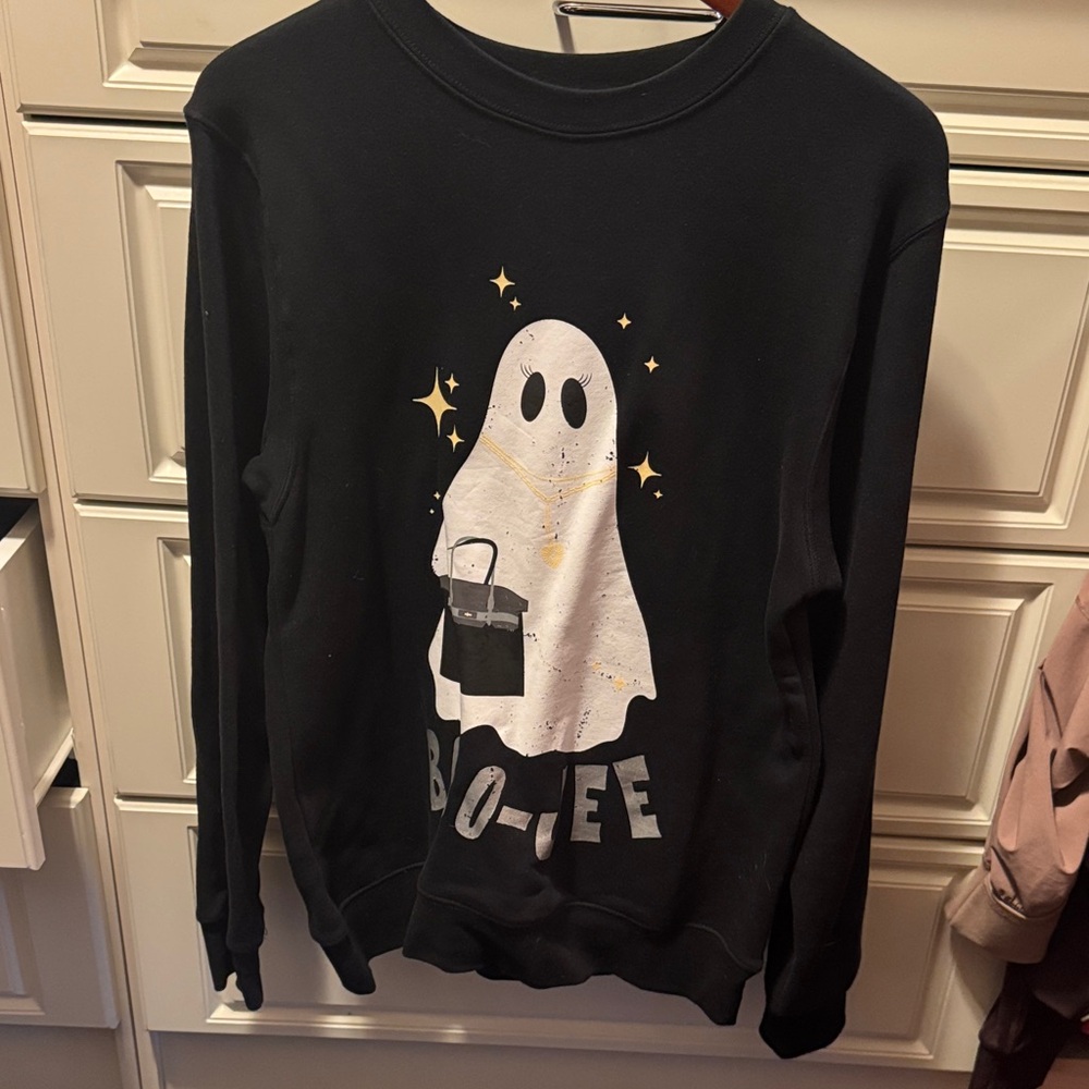 Living fully Black Ghost Graphic Sweatshirt